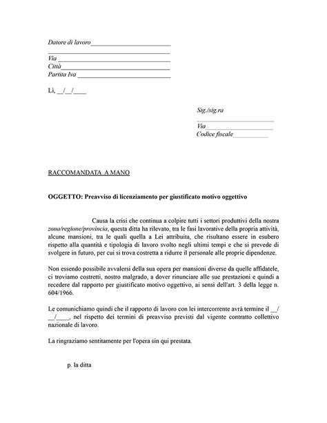 Modello Disdetta Contratto Di Locazione