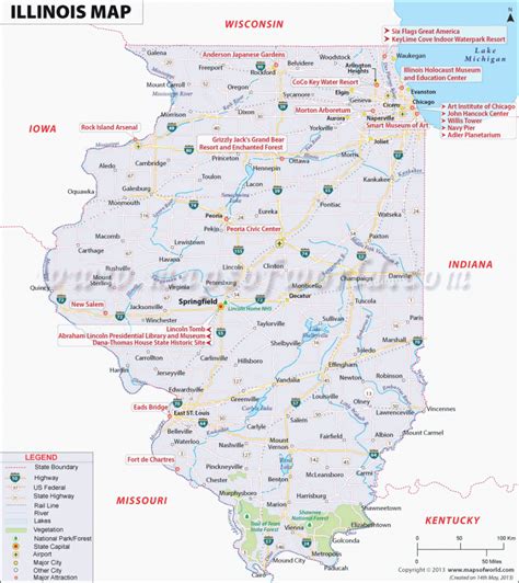 Illinois State Parks Map