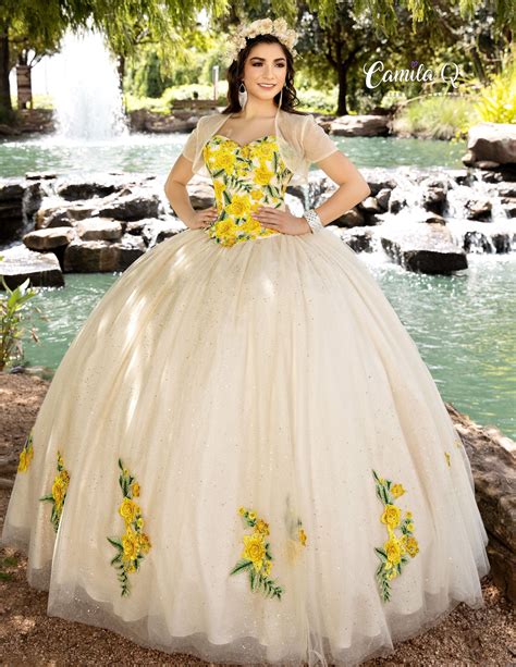 Floral Embellished 2 Piece Quinceañera Dress Camila Q Style Q1001 En