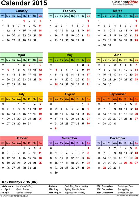 Calendar 2015 Uk 16 Free Printable Word Templates Qualads