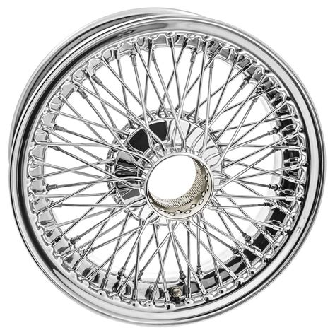 Chrome Wire Wheel 15 X 5 Tubeless 72 Spoke Jaguar S Type E Type