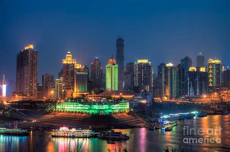 Chongqing City Skyline Photograph By Fototrav Print Fine Art America