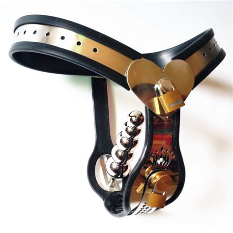 Female Chastity Belt With Anal Plug Super Soft Silcone Leather Chastity