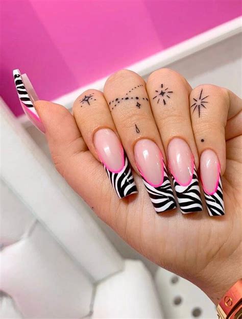 Beautiful Acrylic Pink Coffin Nails Art Ideas For Summer Lilyart