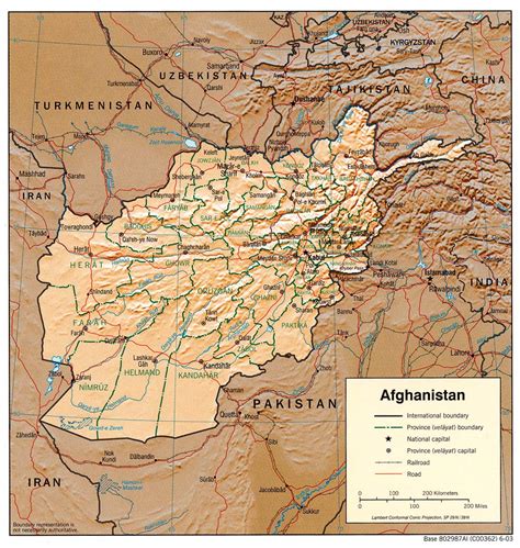 Map Of Afghanistan Relief Map Online Maps And