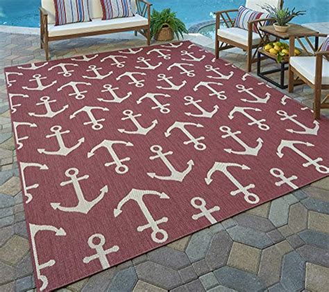 Gertmenian 21558 Outdoor Rug Freedom Collection Nautical Themed Smart