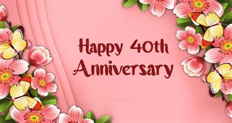 40th Anniversary Wishes And Messages Wishesmsg