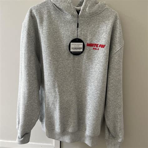 White Fox Boutique Grey Hoodie Brand New With Tags Depop