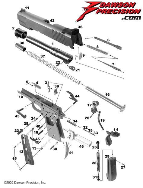 1911 Exploded Parts Diagram