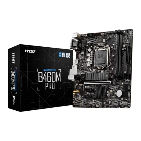 Msi B460m Pro Intel B460m Pro Intel Socket 1200 Micro Atx Motherboard