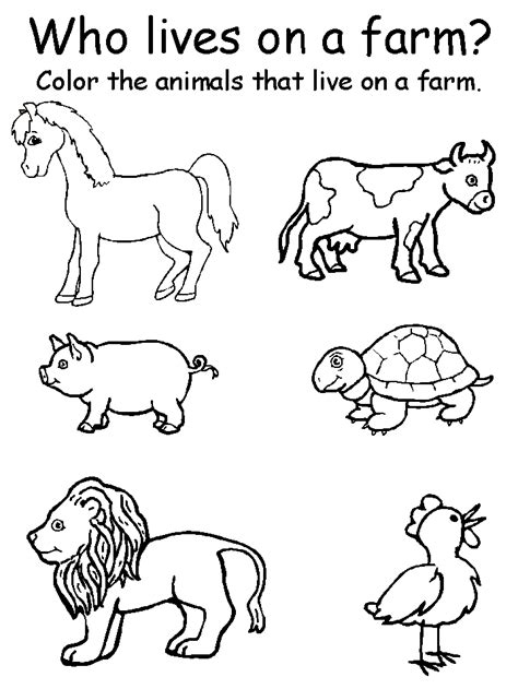 Farm Animals Coloring Pages And Activity Sheets Coloring Home