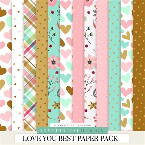 Valentine Digital Love Paper Love Patterns Love Art Love Scrapbook Love