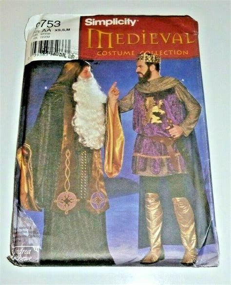 Medieval Renaissance King Camelot Merlin Costume Sewing Pattern 32 40