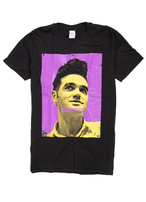 Unisex Morrissey T Shirt Portrait Black Purpleyellow Eyecandy Los Angeles