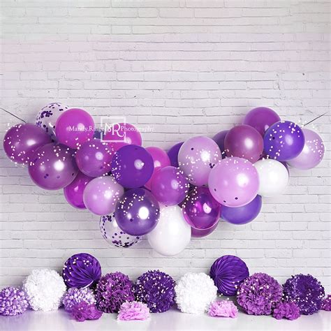 Kate Purple Birthday Balloon Garland Backdrop