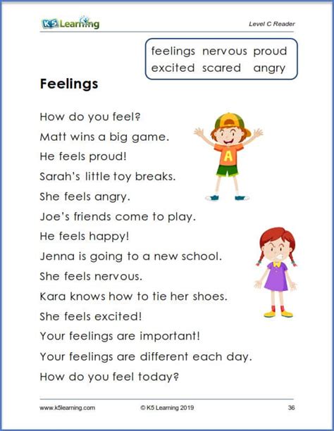 Kindergarten reading comprehension part 1