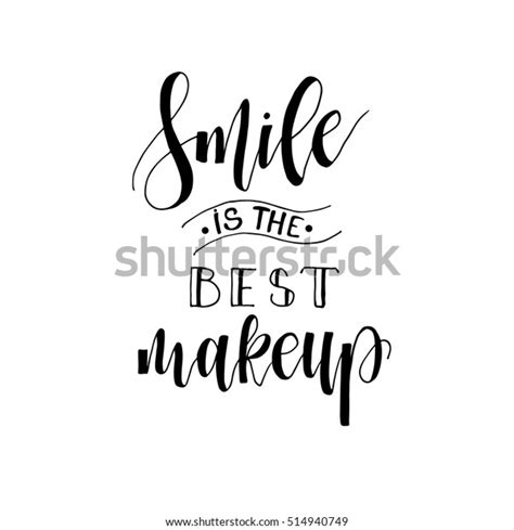 Smile Best Makeup Card Hand Drawn Stock Vector Royalty Free 514940749
