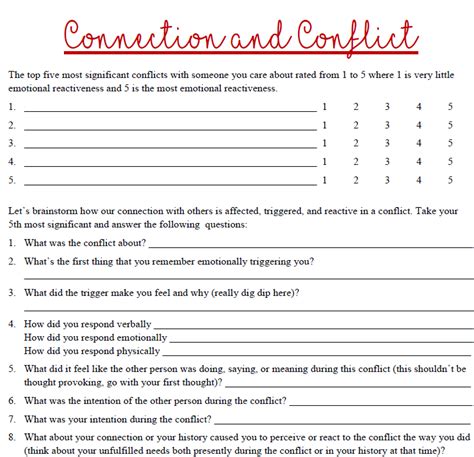 Attachment Style Worksheet