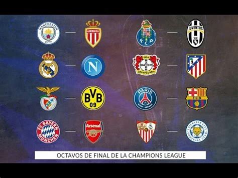 Los juegos de ida serán el 16, 17 23 y 24, y los partidos. Así quedaron los Octavos de Final del sorteo de CHAMPIONS ...