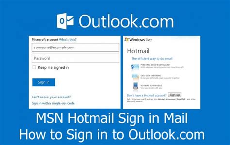 Hotmail Email Account Sign In Msn Hotmail Login Mail Hotmail Com My