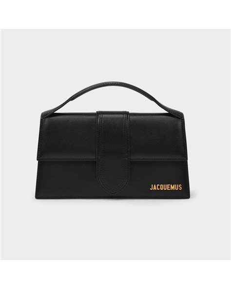 Jacquemus Handbag Le Grand Bambino In Black Smooth Leather Lyst