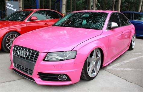 Audi A4l Is A Pink Lowrider In China