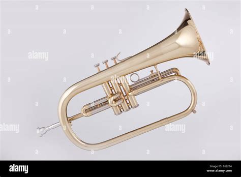 A Complete Flugelhorn Or Flugel Horn Isolated Against A White