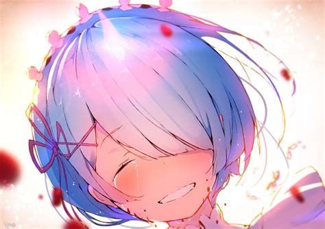 Wallpaper Reːzero Kara Hajimeru Isekai Seikatsu Rem Sad Smile One