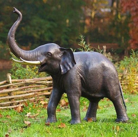 Customized Reasonable Price Artificial Carved Elephant Statue For Lawn