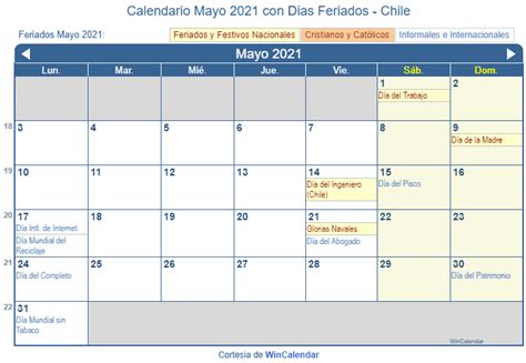 View Calendario Mayo 2021 Chile Con Feriados Para Imprimir  Free