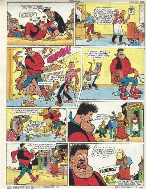 Dandy Comic 2642 1992 Back Cover Page 2 Of How Desperate Dan Nearly