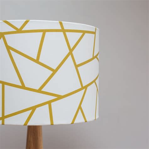Handmade Table Lamp And Shade With Abstract Geometric Pattern Nick