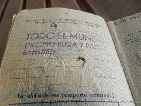 pasaporte españa año 1964 todo el mundo excepto - Comprar en