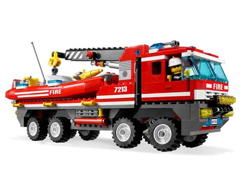 Lego Set 7213 1 Off Road Fire Truck And Fireboat 2010 City Fire