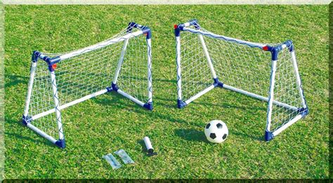 Junior Twin Mini Goals With A Frames Kids Practice Soccer Set Uk