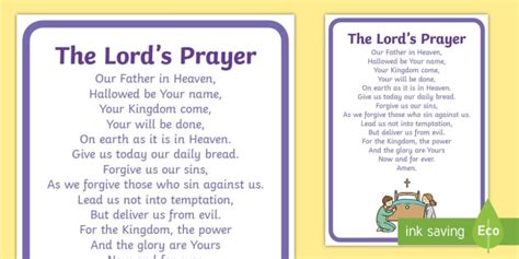 The Lords Prayer Display Posters Teacher Made