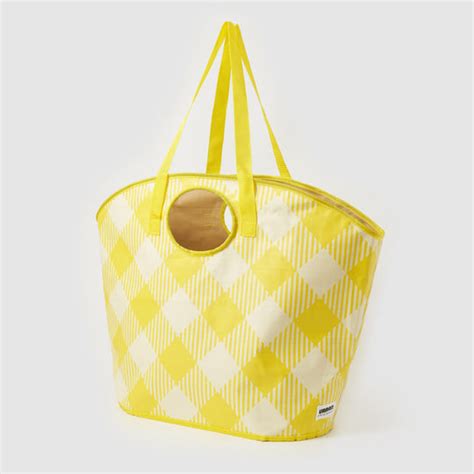 Carry All Tote Yellow Check The Urban Traveller