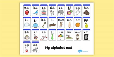 Lowercase And Precursive Alphabet Mat Lowercase Precursive