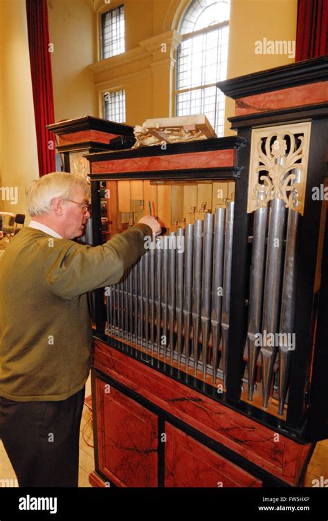 Michael Broadway Of N P Mander Pipe Organ Builders Tuning Chamber