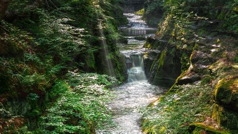 Download Wallpaper 1600x900 Waterfall River Stream Stones Water