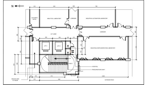 The Typical Floor Plan Of The Industrial Instrumentation Laboratory At