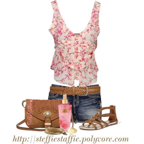 Pink Florals And Ruffles By Steffiestaffie On Polyvore Fashion Style