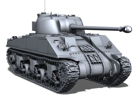 M4 Sherman Firefly Vc 3d Model Obj 3ds C4d Lwo Lw Lws