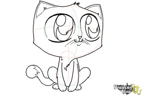 How To Draw A Cute Cat Drawingnow