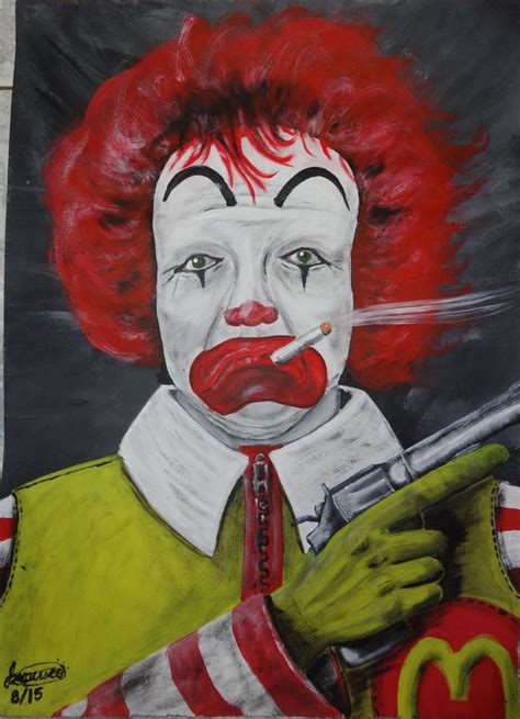 Ronald El Payaso Ganster Vibes Art Gangster Clown Painting