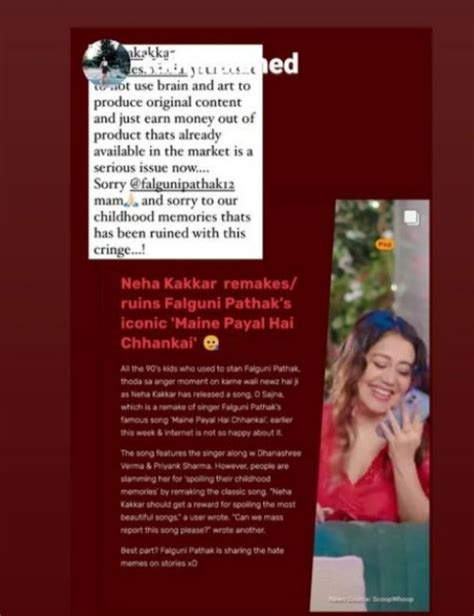 Heres How Falguni Pathak Reacts To Neha Kakkars Recreation Of Her Iconic Song ‘maine Payal Hai