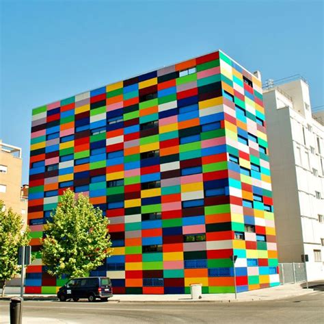 Contemporary Building Blocks Color Blocked Architecture Colorful