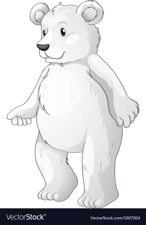 Polar Bear Standing Cartoon