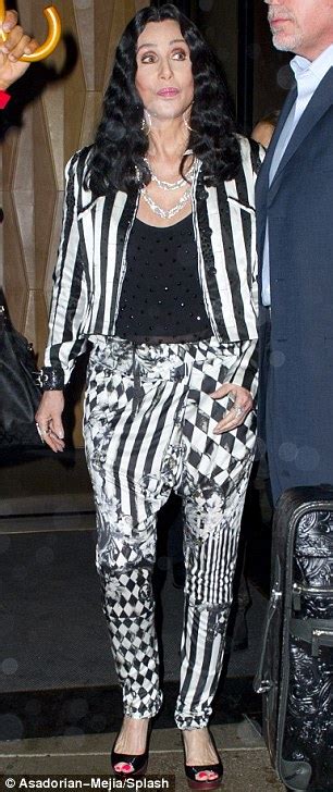 Cher Sports Unflattering Garish Harem Style Suit For Tv Show Appearance