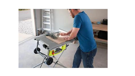 Ryobi Table Saw Rts23 15 Amp 10 In Expanded Capacit With Rolling Stand